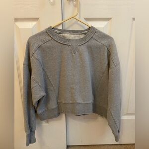 Free People Movement Gray Cropped Sweatshirt
